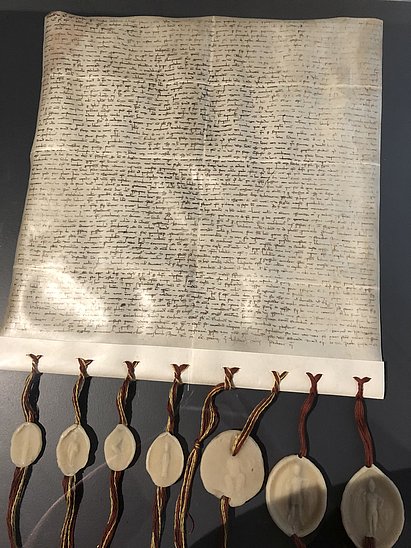 Urkunde Erstmalige Erwähnung Cöllns 1237, Märkisches Museum Urkunde Erstmalige Erwähnung Cöllns 1237, Märkisches Museum