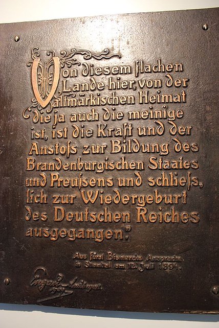Schönhausen/Elbe - Bismarck Zitat